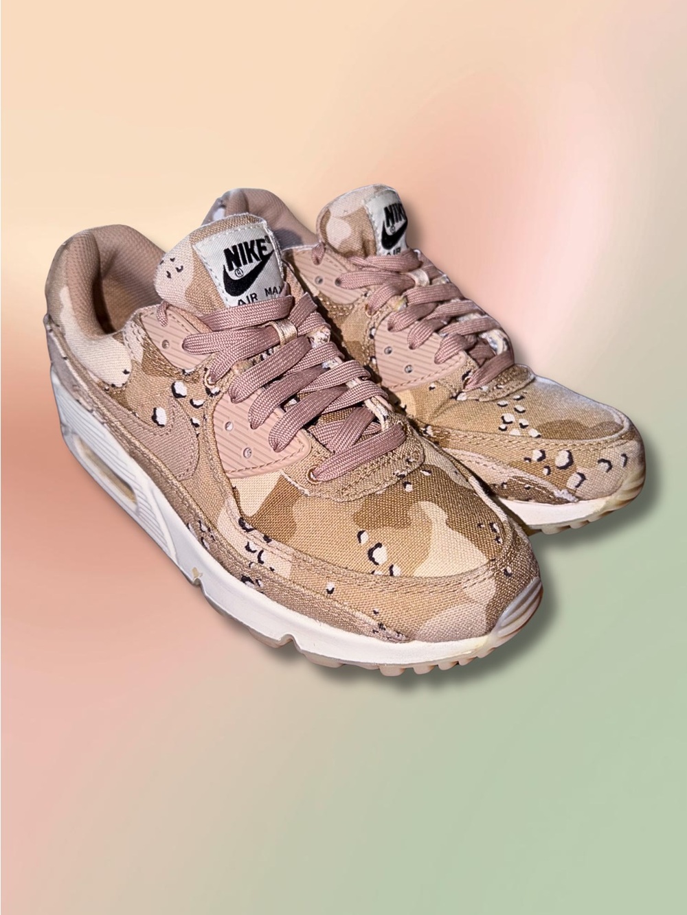Nike Air Max 90 Desert Camo Women’s 7.5 Tan DX2313-200 Canvas